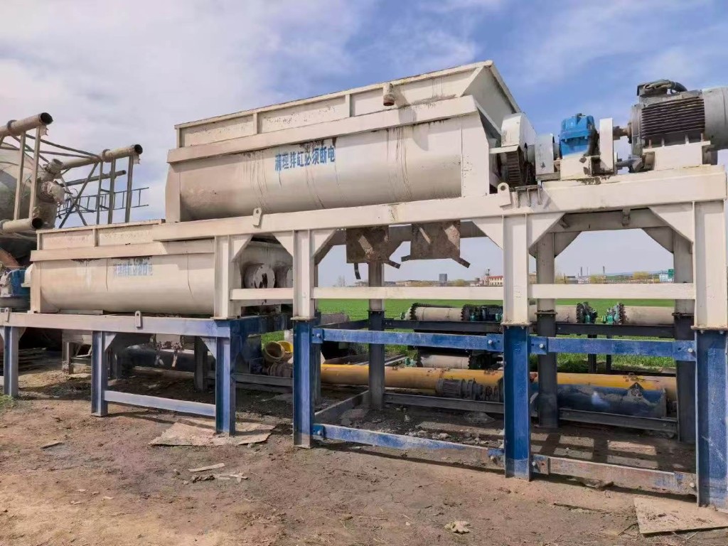Actual twin mixers of used 2022 Beifang Lutong 800 stabilized soil mixing plant